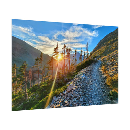 Sunset hike above Two Medicine Lake in Glacier National Park, MT - Nature-Inspired Rolled Posters for Home Decor, Scenic Wall Art, Perfect Gift for Adventurers, Hiking Lovers, or Nature Enthusiasts