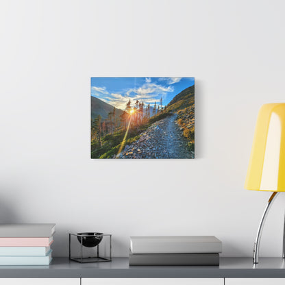 Sunset Hike above Two Medicine Lake in Glacier National Park, MT - Canvas Print