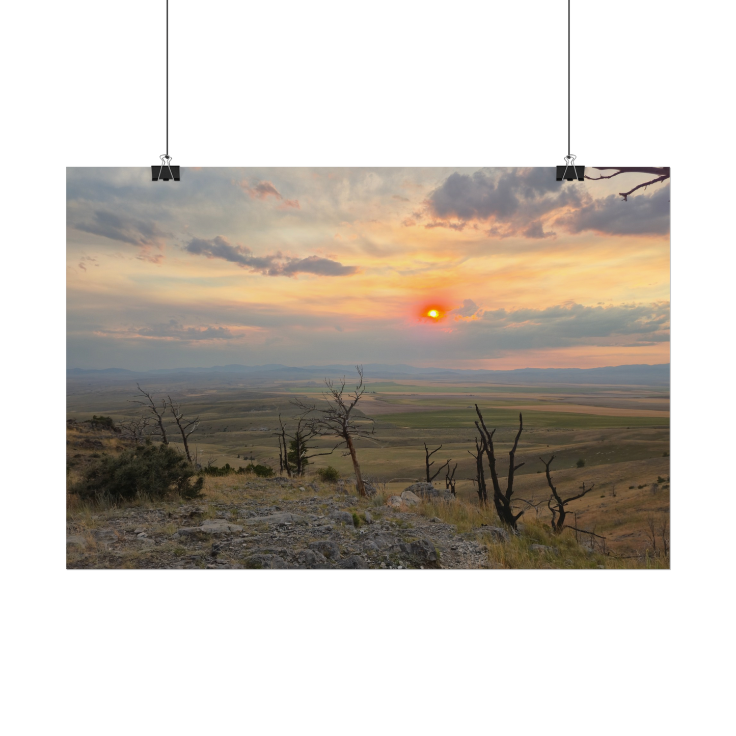 Sunset Landscape Rolled Posters, Nature Wall Art, Home Decor, Gift for Nature Lovers, Office Decor