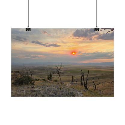 Sunset Landscape Rolled Posters, Nature Wall Art, Home Decor, Gift for Nature Lovers, Office Decor