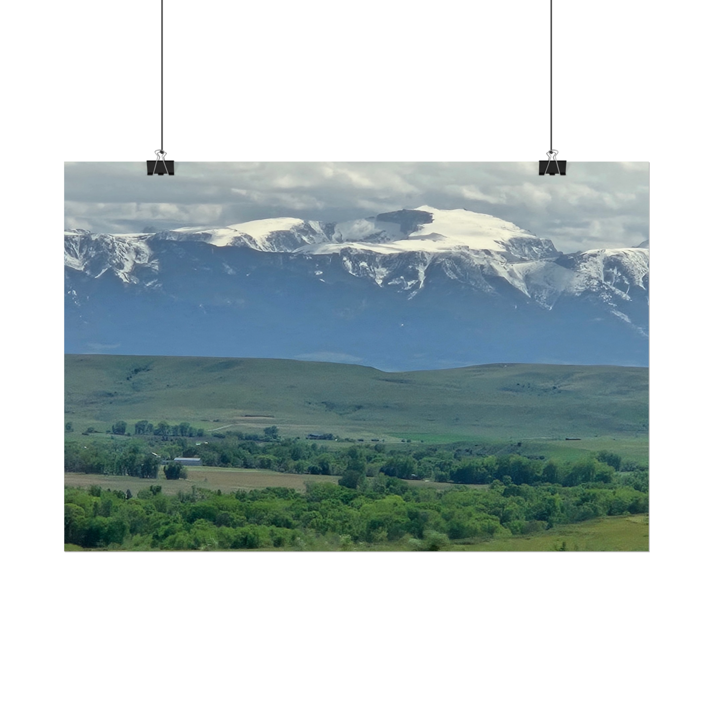 Snowy Mountains Landscape Rolled Posters, Nature Wall Art, Home Decor, Gift for Nature Lovers, Office Decor